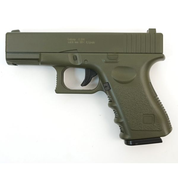 Страйкбольный пистолет Galaxy G.15G (Glock 17) зеленый