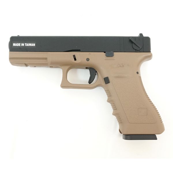 Страйкбольный пистолет KJW Glock G18 Gas GBB Tan (KP-18-TAN)